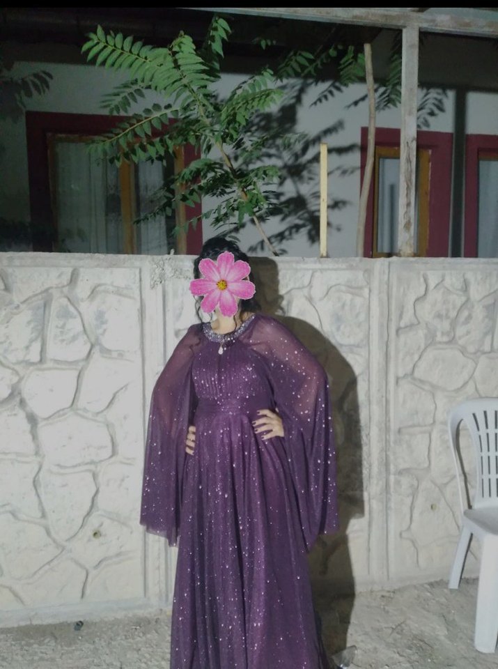 Uzun Mor Simli Abiye - Görsel 2