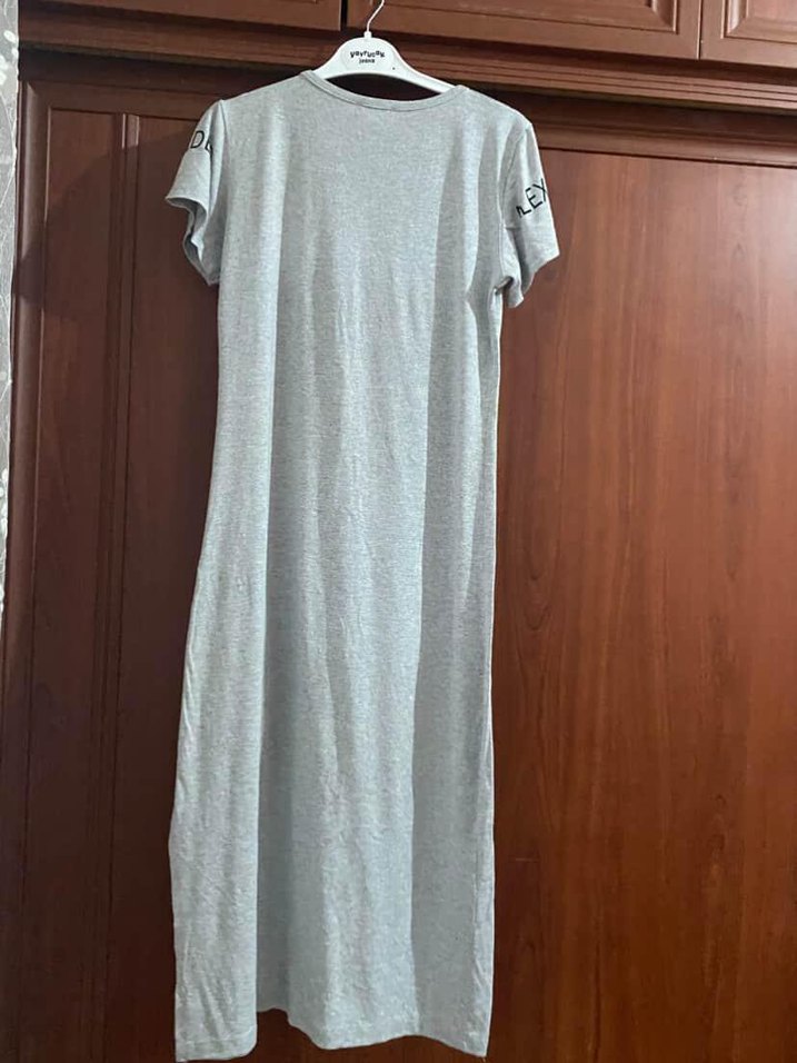 Gri Uzun Elbise - Görsel 2