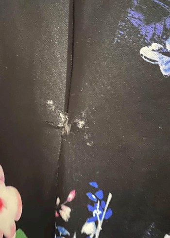 Çiçek Desenli Siyah Elbise - Görsel 3