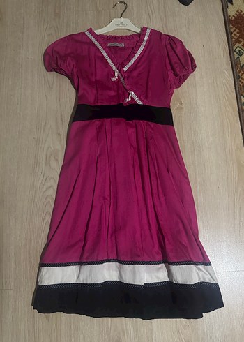 Şeker pembe arkadan bağlamalı elbise(36 beden)