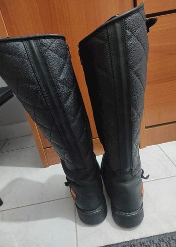 Harley Davidson Harley Davidson Siyah Deri Nubuk Çizme