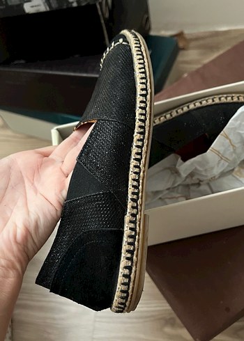 Siyah Süet Kadın Espadril - Görsel 5