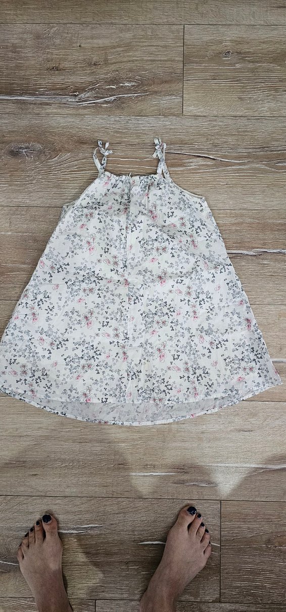 Çiçek Desenli Bohem Kız Elbisesi - Görsel 2