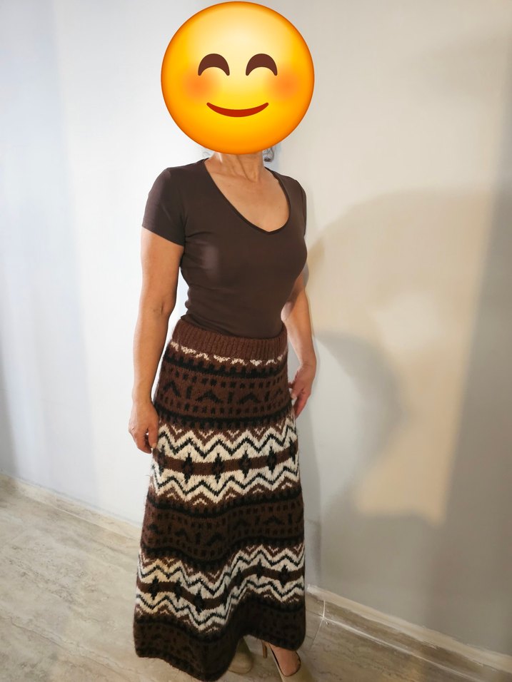 Bohem Tarz Uzun Örgü Etek - Görsel 2