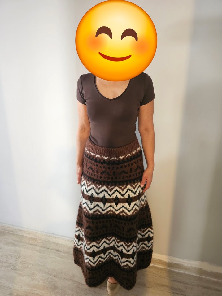 Bohem Tarz Uzun Örgü Etek - Görsel 3