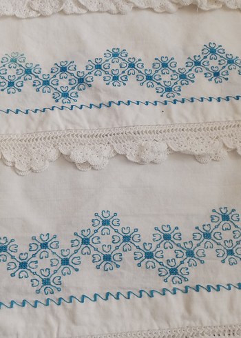 ESKİLERDEN KANAVİÇE İŞLEMELİ TAKIM (2 ETEK 2 KÜS YASTIĞI) - Görsel 2