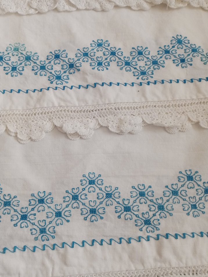 ESKİLERDEN KANAVİÇE İŞLEMELİ TAKIM (2 ETEK 2 KÜS YASTIĞI) - Görsel 2