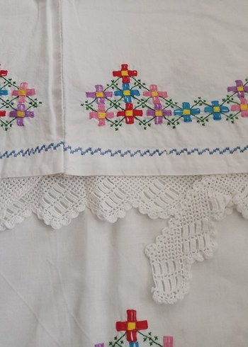 ESKİLERDEN KANAVİÇE İŞLEMELİ TAKIM (1 ETEK 2 KÜS YASTIĞI) - Görsel 6