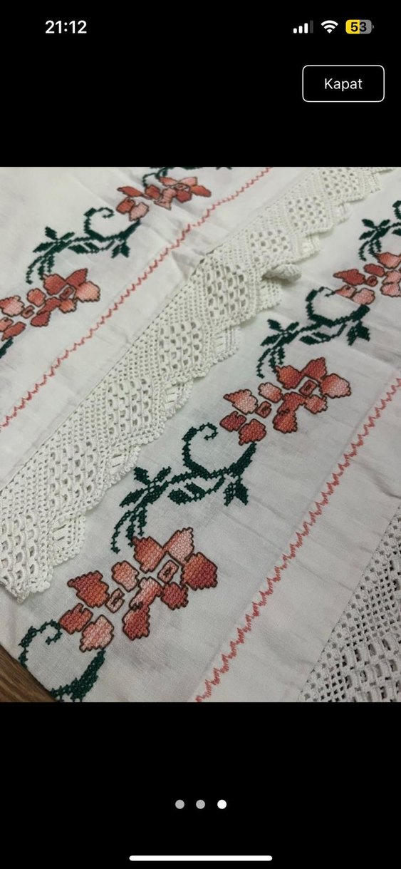 KANAVİÇE İŞLEMELİ KÜS YASTIKLARI - Görsel 2