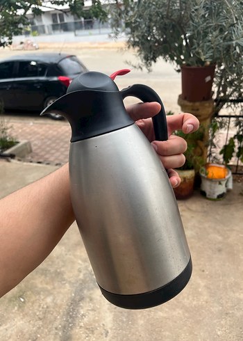 Diğer Gri Renkli Çelik Termoslu Demlik