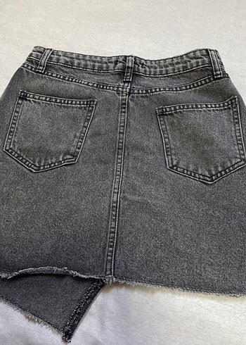 Trendyol & Milla Gri Denim Midi Mini Etek