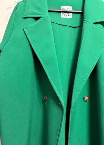 Düğmeli Mini Yeşil Kadın Blazer - Görsel 2