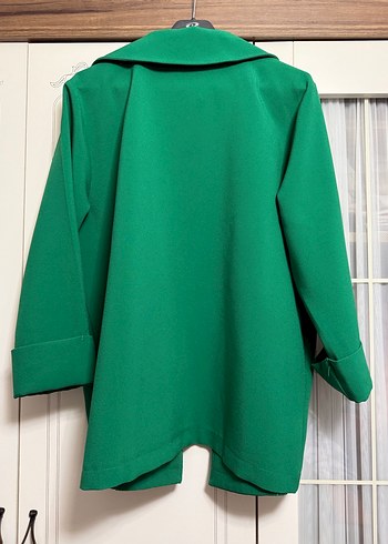 Düğmeli Mini Yeşil Kadın Blazer - Görsel 4