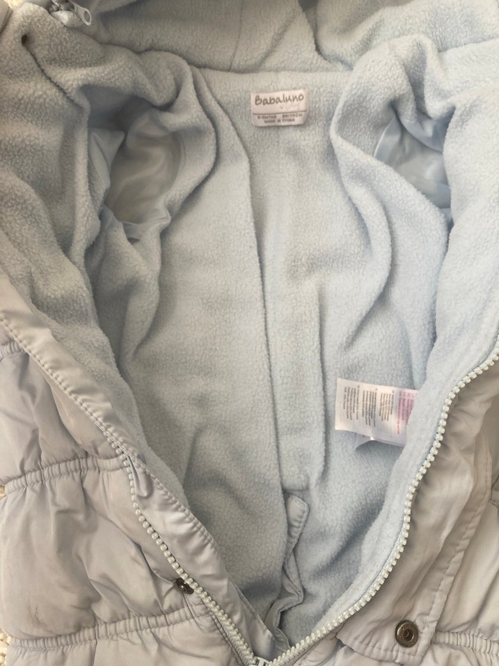 Açık mavi Kürklü Erkek Bebek Tulumu - Görsel 3