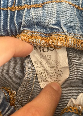 4 Yaş Beden Erkek Çocuk Gri Bol Kesim Denim Pantolon