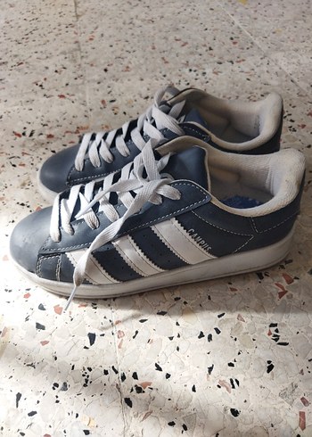 Lacivert Beyaz Bağcıklı Kadın Spor Ayakkabı - Görsel 2