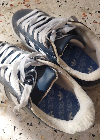 Lacivert Beyaz Bağcıklı Kadın Spor Ayakkabı - Görsel 3