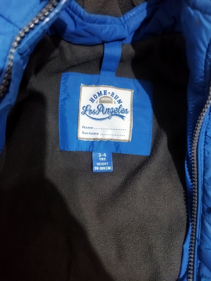 Erkek Çocuk Kapüşonlu Mavi Fermuarlı Mont - Görsel 2