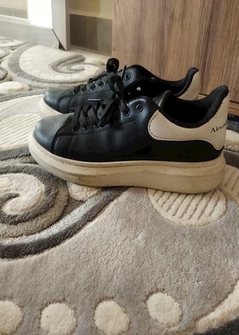 Siyah Beyaz Kadın Spor Ayakkabı - Görsel 4