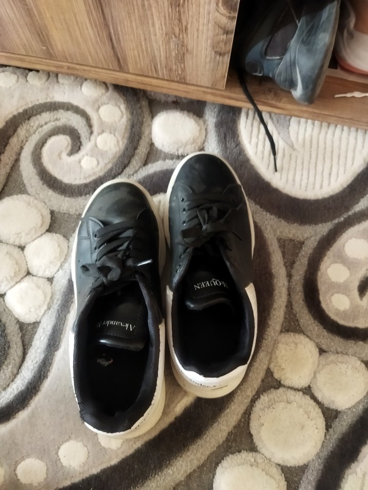 Siyah Beyaz Kadın Spor Ayakkabı - Görsel 2