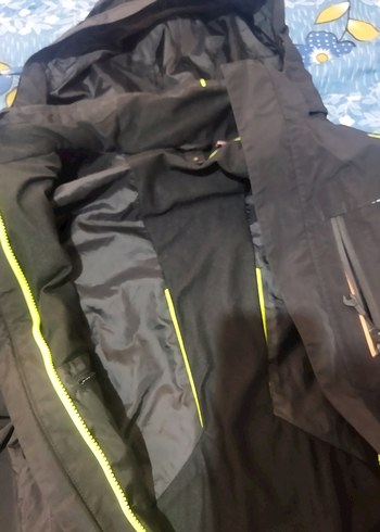 Erkek Siyah Uzun Kollu Fermuarlı Yağmurluk - Görsel 6