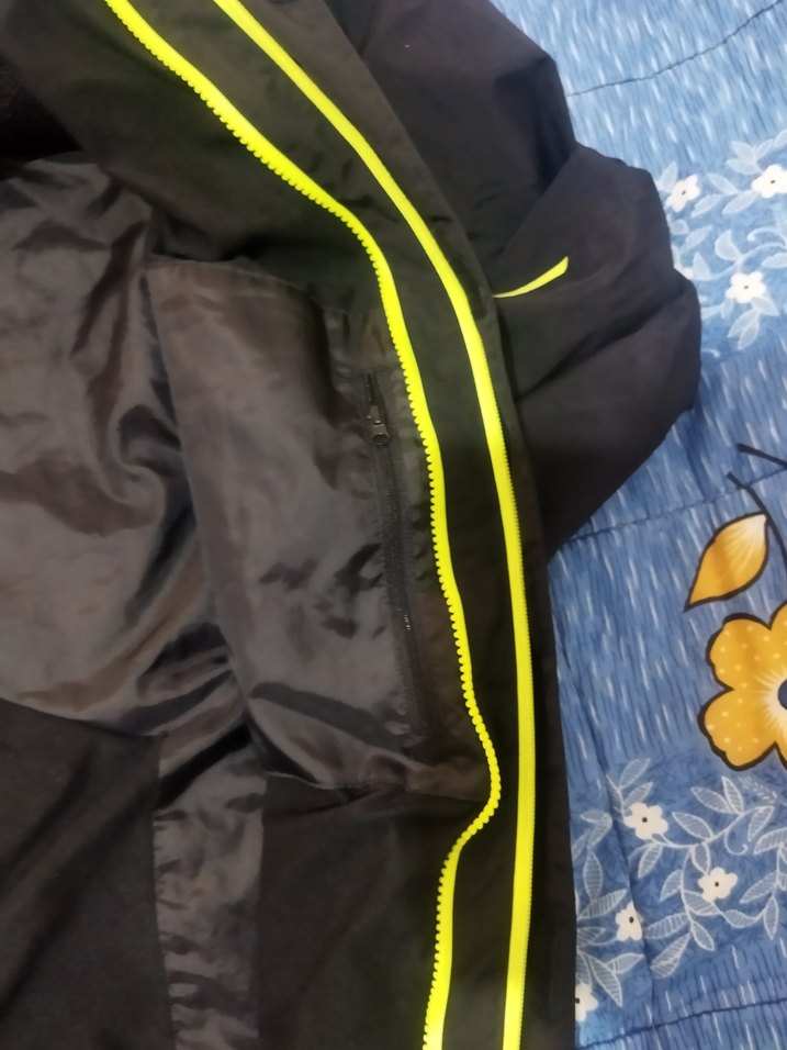 Erkek Siyah Uzun Kollu Fermuarlı Yağmurluk - Görsel 4