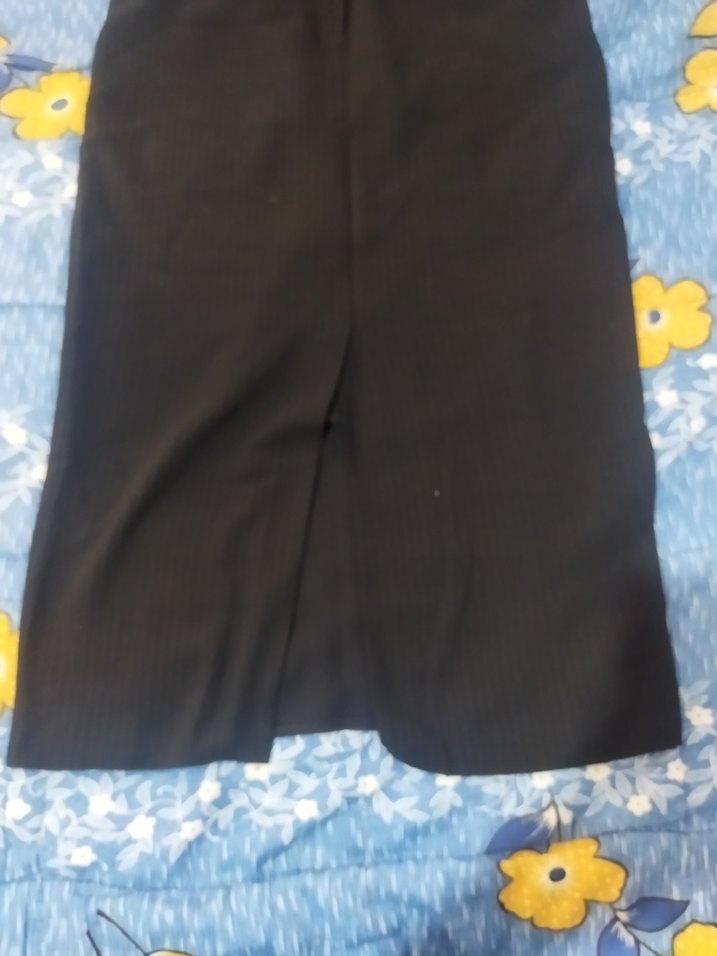 Siyah Uzun Drapeli Kadın Etek - Görsel 2