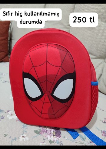 Kırmızı Örümcek Adam Desenli Çocuk Sırt Çantası