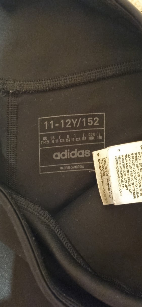 Siyah adidas Atletik kız çocuk Tayt - Görsel 2