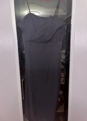 Siyah Midi elbise - Görsel 4