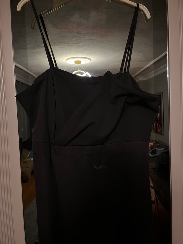 Siyah Midi elbise - Görsel 5