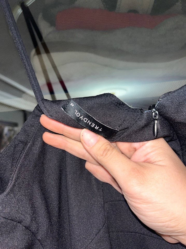 Siyah Midi elbise - Görsel 2