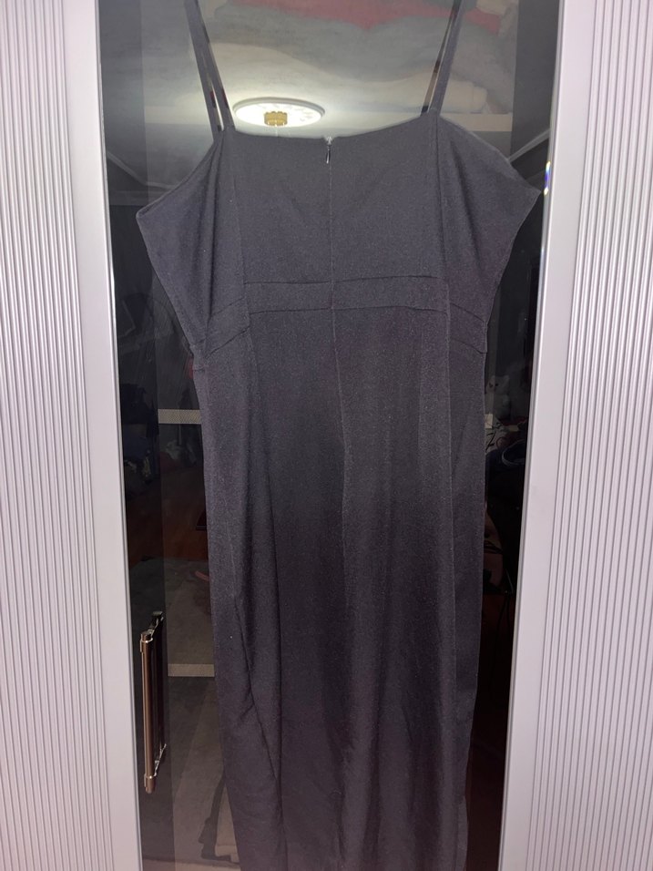 Siyah Midi elbise - Görsel 3