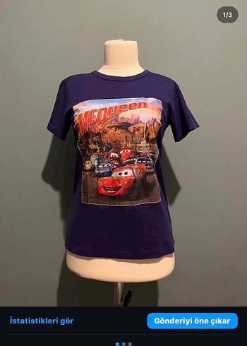 mcqueen baskılı tişört