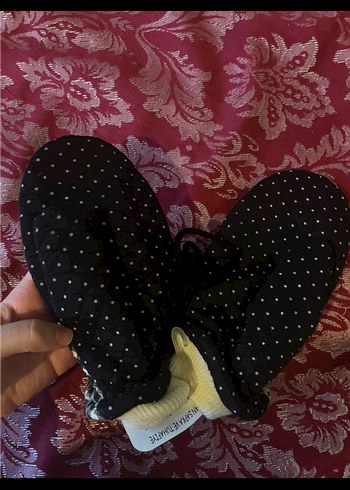 coquette babydoll puantiyeli ekoseli kurdeleli pofuduk eldiven - Görsel 2