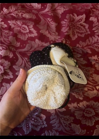 coquette babydoll puantiyeli ekoseli kurdeleli pofuduk eldiven - Görsel 3