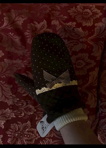 coquette babydoll dantelli kurdeleli ekoseli pofuduk eldiven - Görsel 4