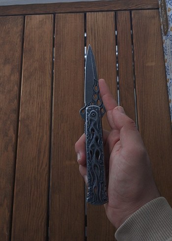 Gri Katlanabilir Cep Bıçağı - Görsel 5