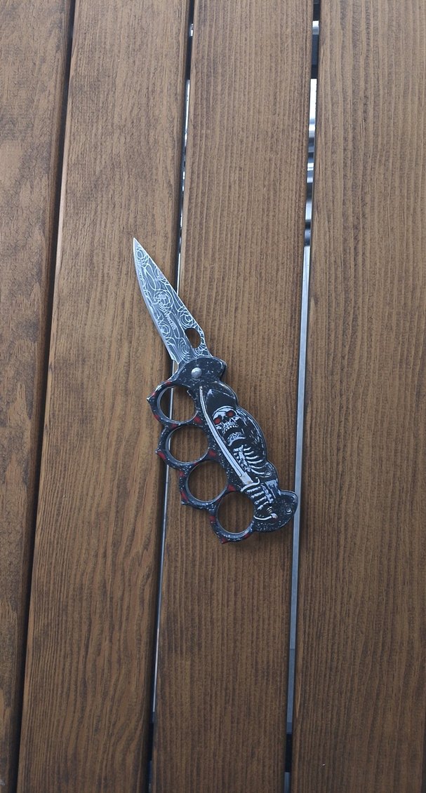 Kafatası Desenli Siyah Biker Anahtarlık - Görsel 3