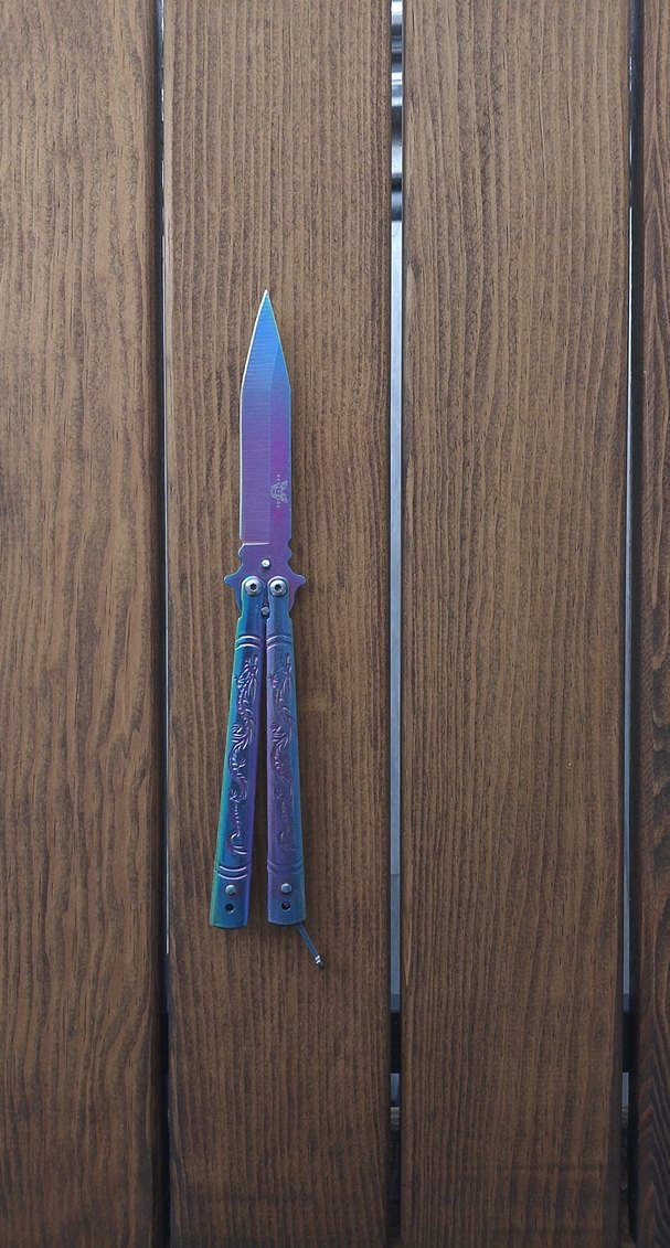 Renkli Kelebek Bıçak - Görsel 4