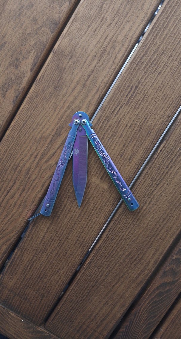 Renkli Kelebek Bıçak - Görsel 2