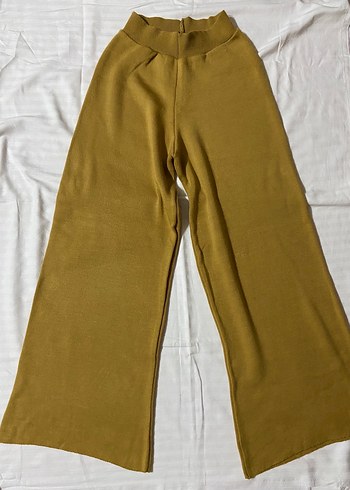 Hardal rengi triko pantolon