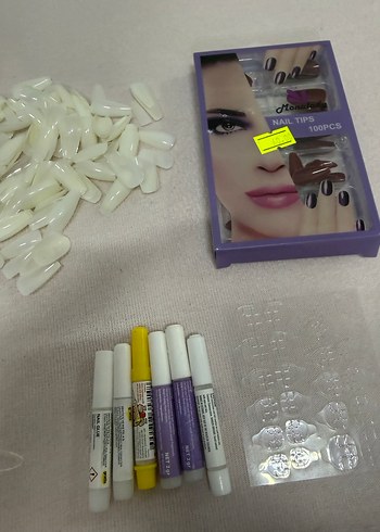 Takma tırnak seti yapıştırıcı ve nail artı dahil - Görsel 3