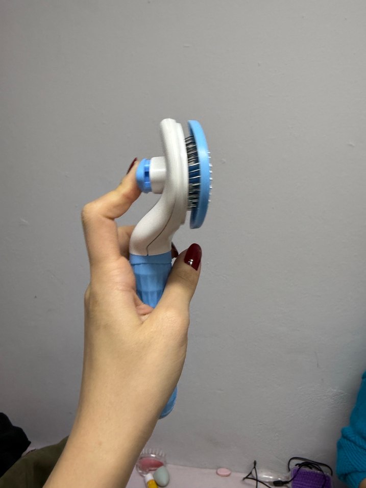 Mavi Kedi Tüyü Temizleme Fırçası - Görsel 3