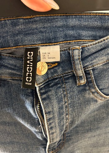 xs Beden Gri Mavi Kadın Denim Dar Kesim Midi Kot