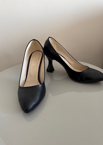 39 Beden Siyah Minimalist Stiletto (kadeh topuk) Topuklu Kadın Ayakkabı