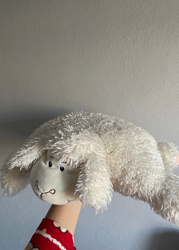 Beden Beyaz Peluş Oyuncak Kuzu