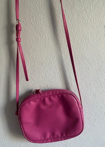 Pembe Kadın Fermuarlı Çapraz Çanta