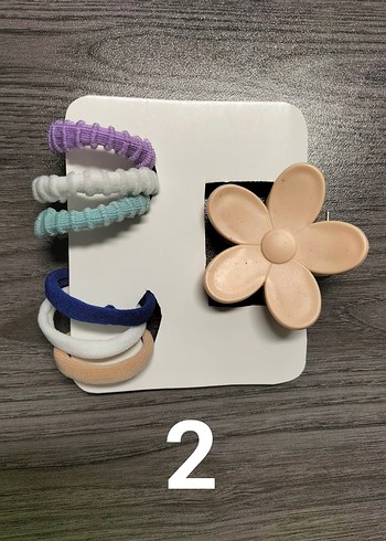 Diğer Çiçek Desenli Pastel Renkli Saç Tokaları