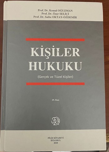 Kişiler Hukuku - Gerçek ve Tüzel Kişiler Kitabı